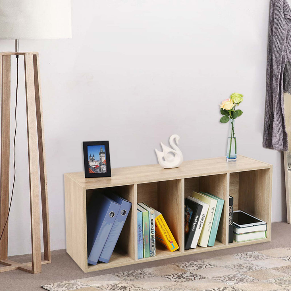 Bücherregal 4 Fachböden Holzoptik