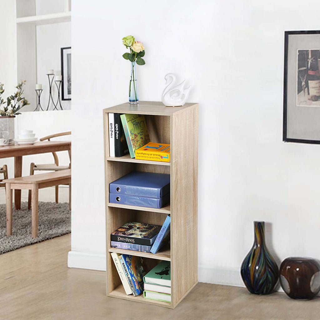 Bücherregal 4 Fachböden Holzoptik