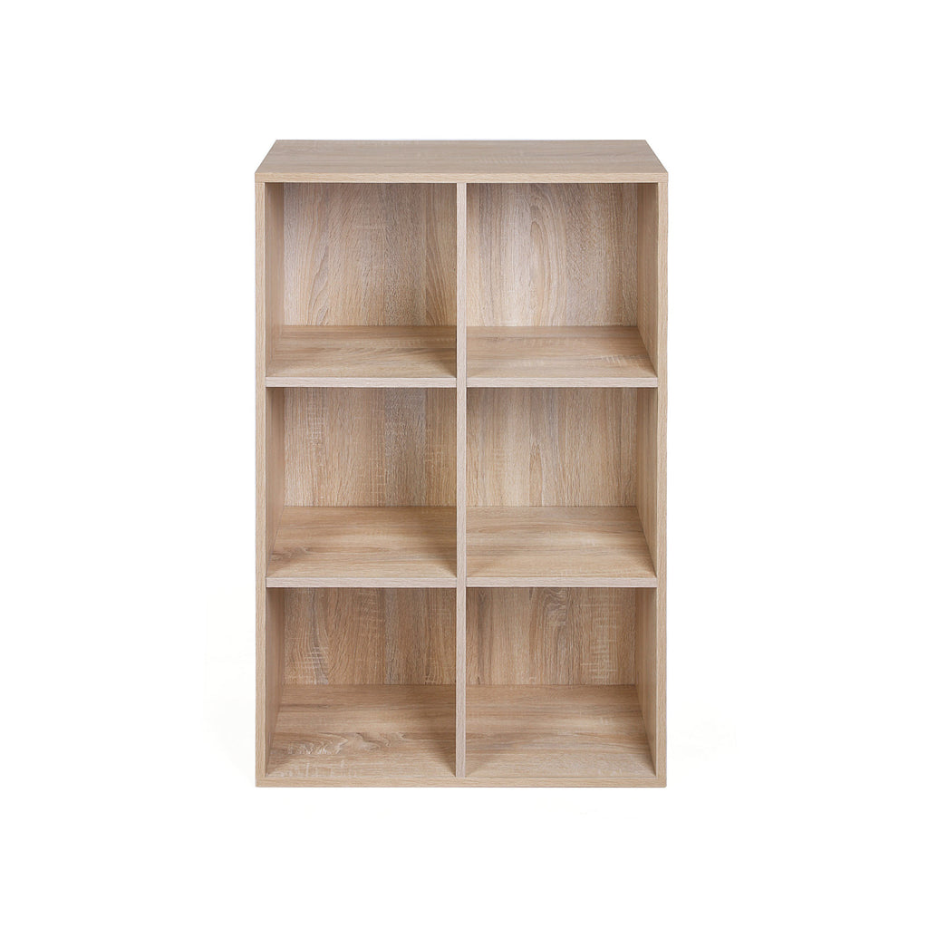 Bücherregal mit 6 Fächern Holzoptik