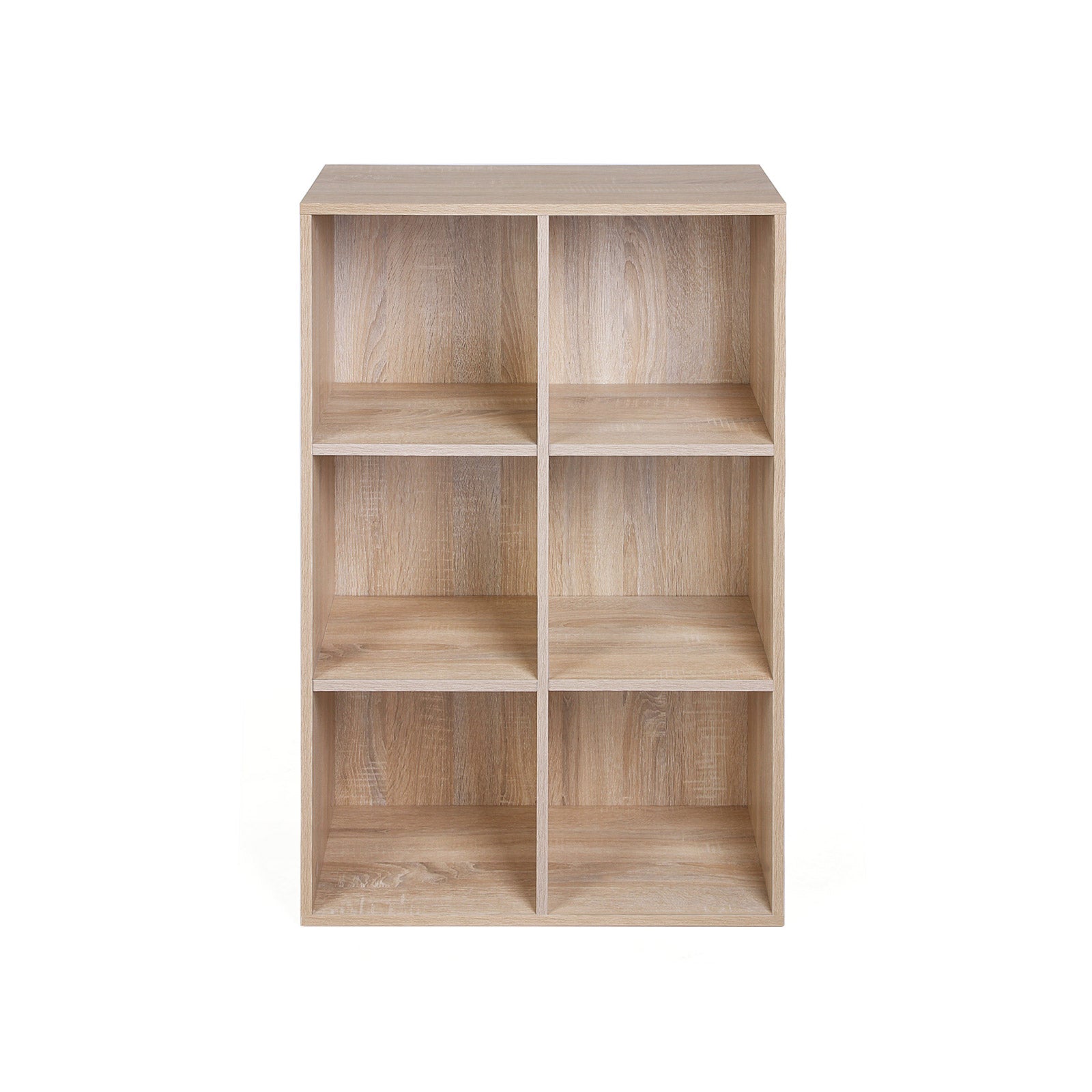Bücherregal mit 6 Fächern Holzoptik