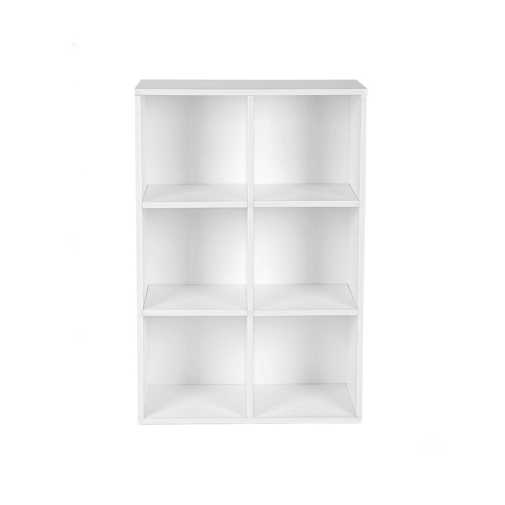 Bücherregal 6 Fächer Weiß
