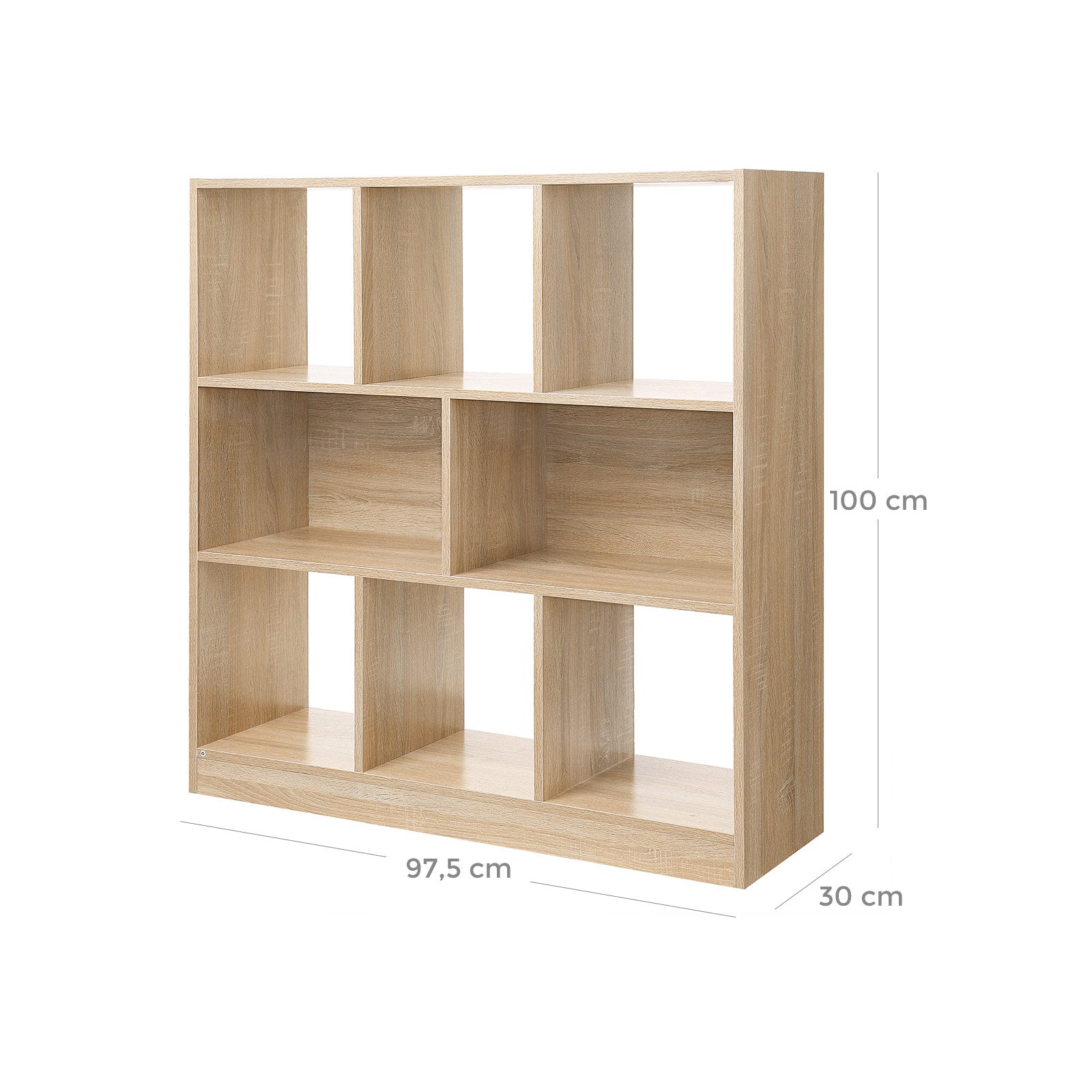 Bücherregal 8 Fächer Holzoptik