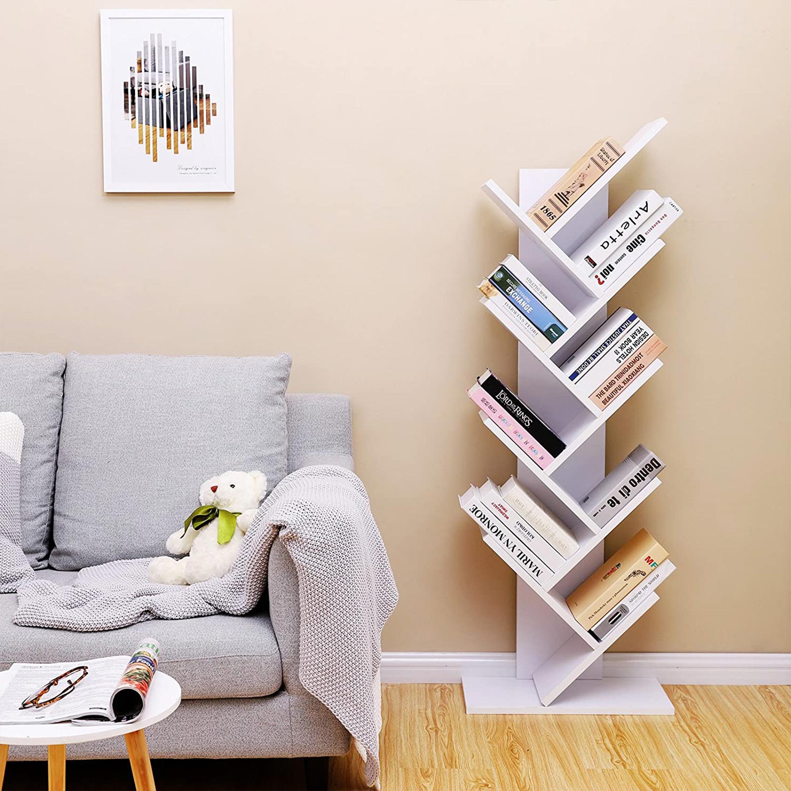 Bücherregal in Baumform 8 Ebenen
