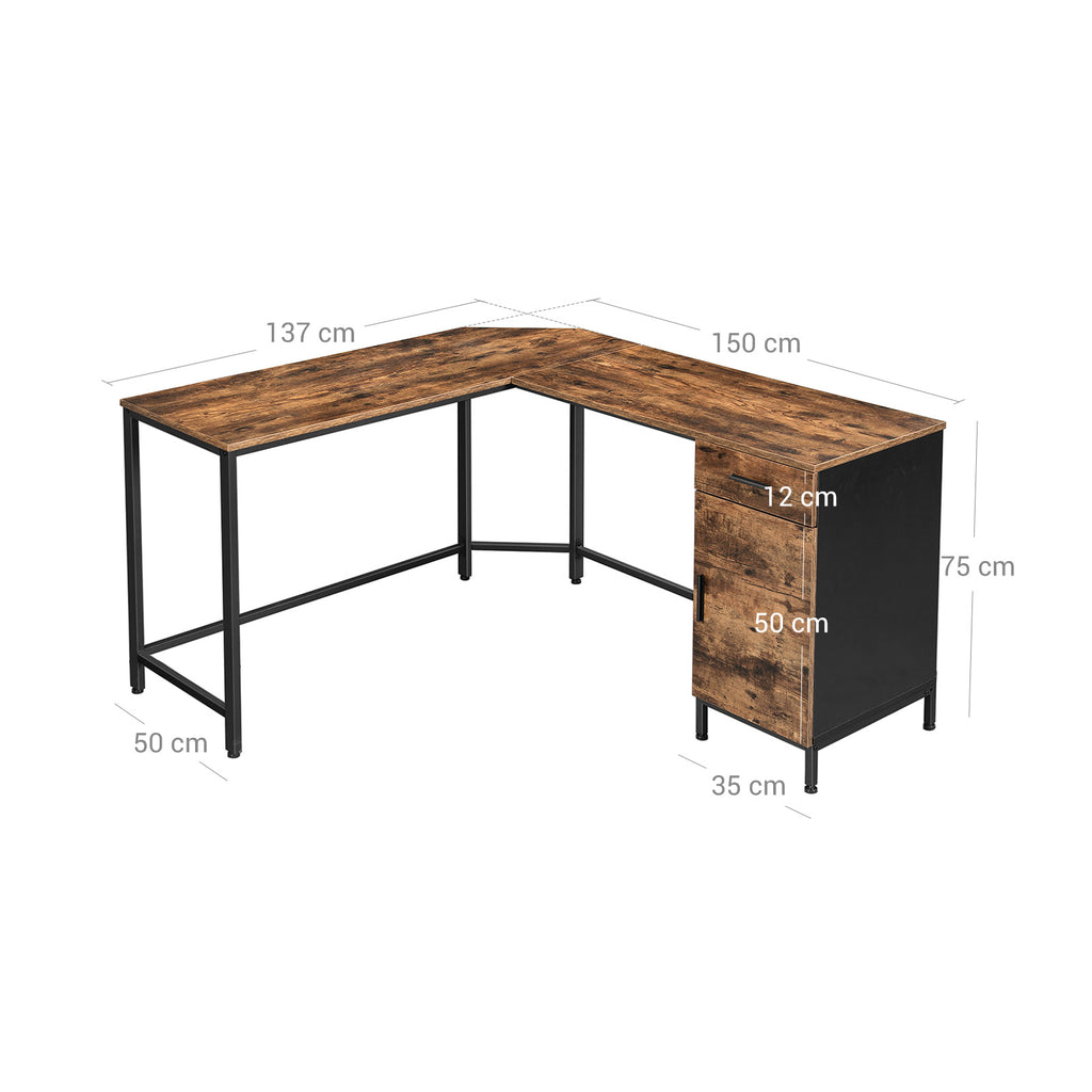 Bürotisch mit Schrank