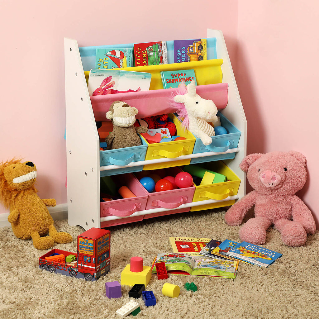 Buntes Bücherregal für Kinder
