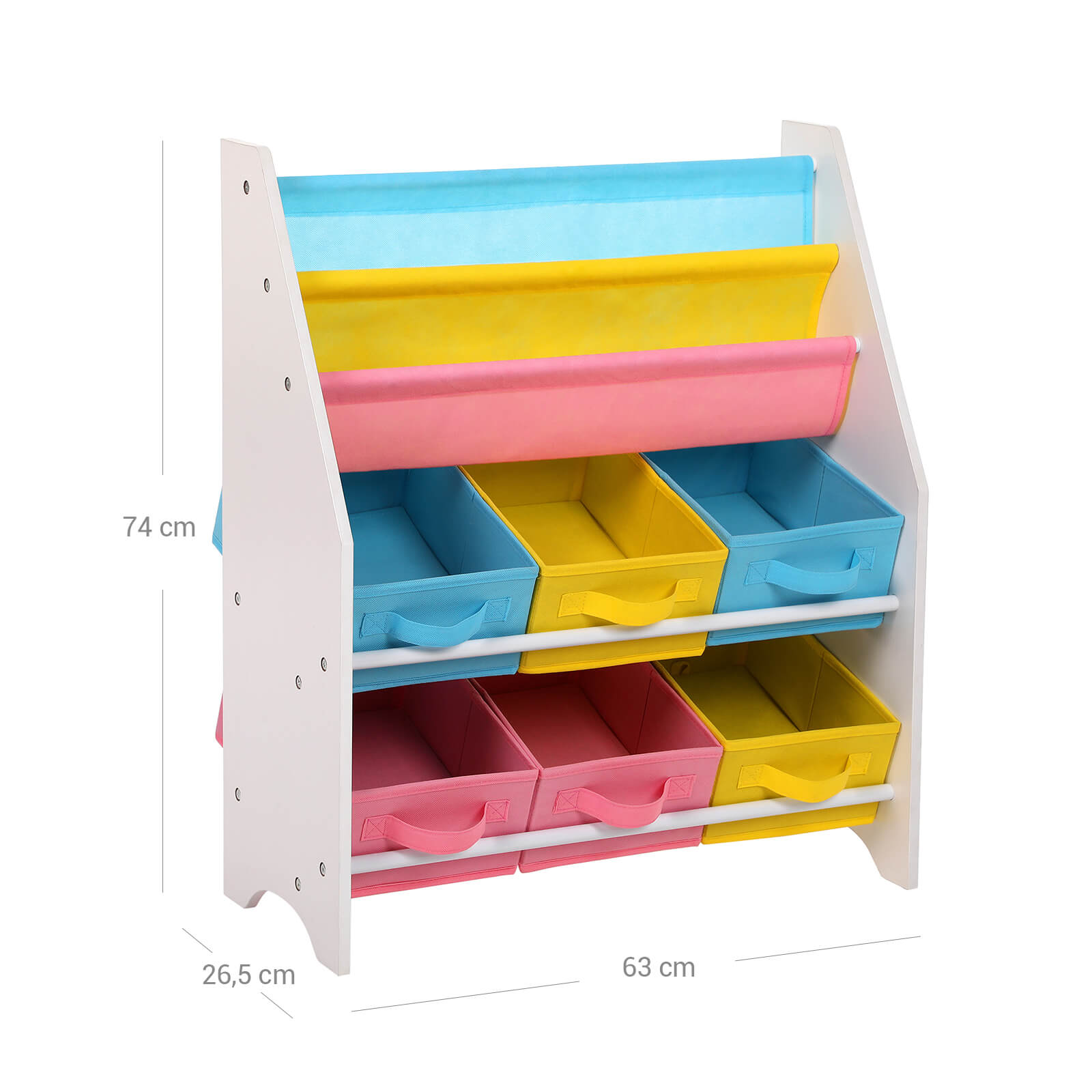 Buntes Bücherregal für Kinder