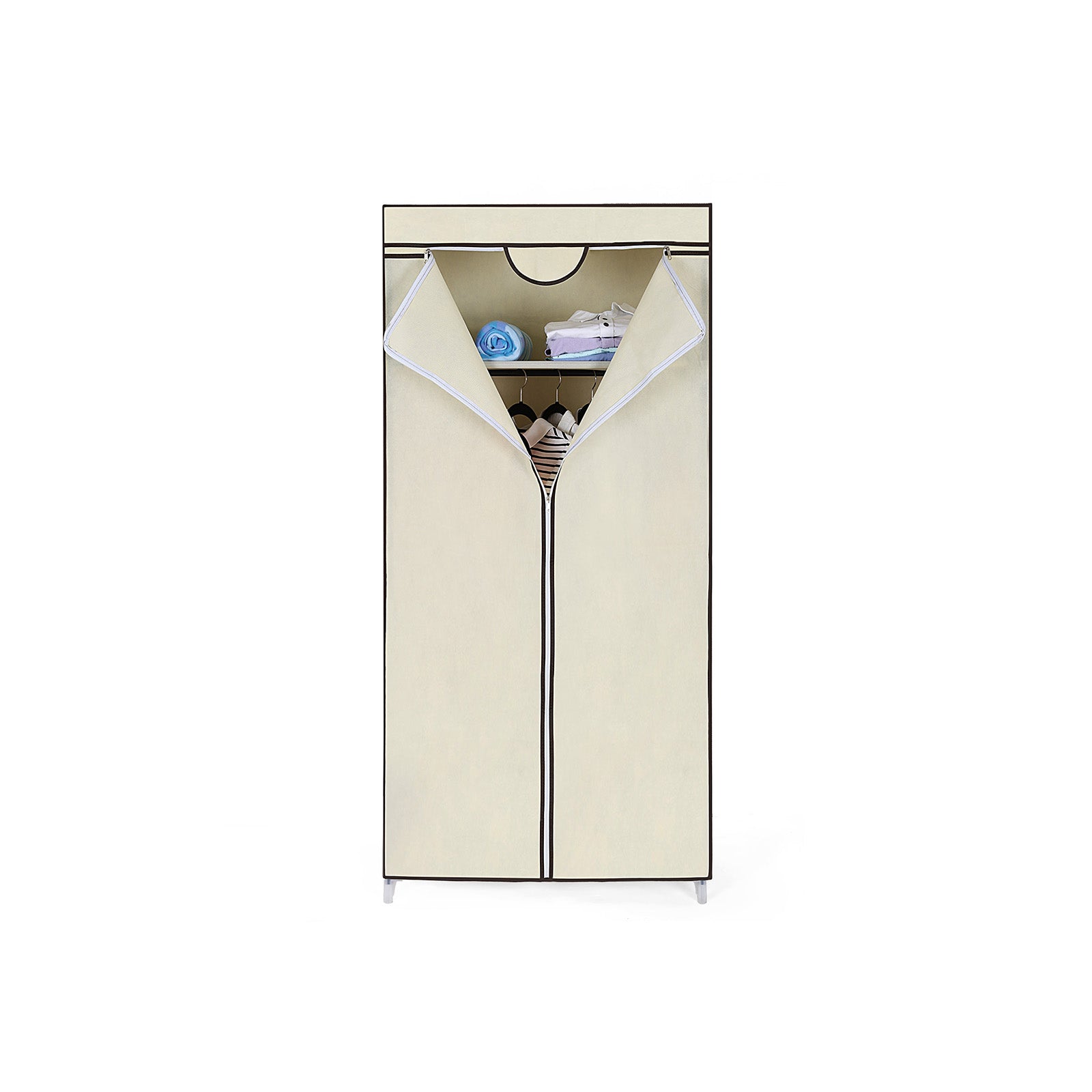 Stoffschrank mit Reißverschluss Beige