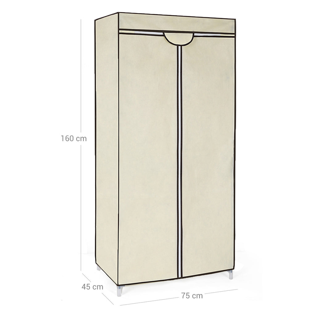 Stoffschrank mit Reißverschluss Beige