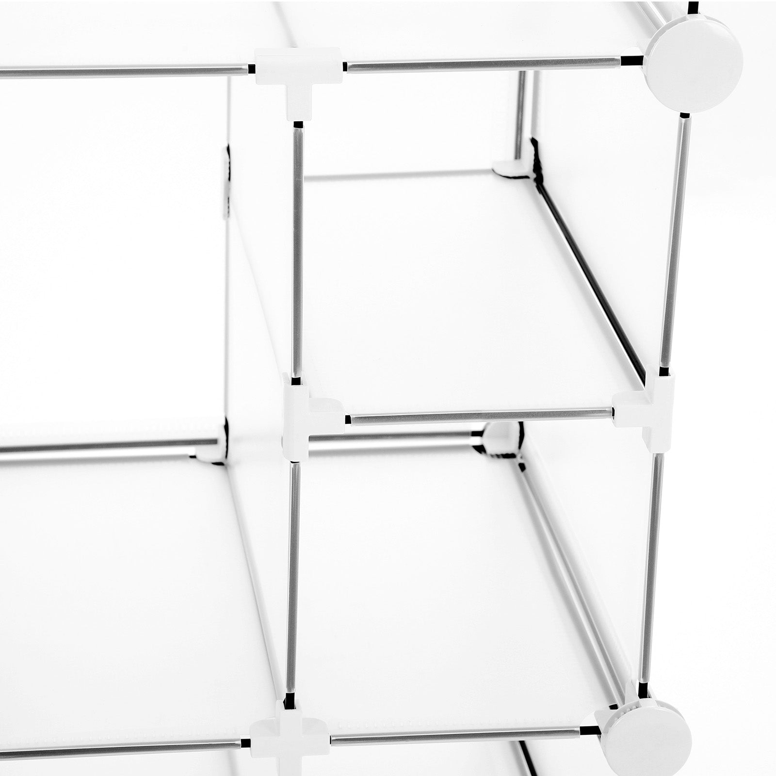 DIY-Steckregalsystem 14 Fächer Weiß