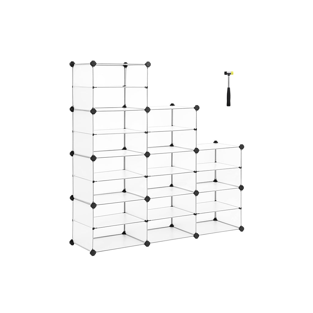 DIY-Steckregalsystem 18 Fächer Weiß