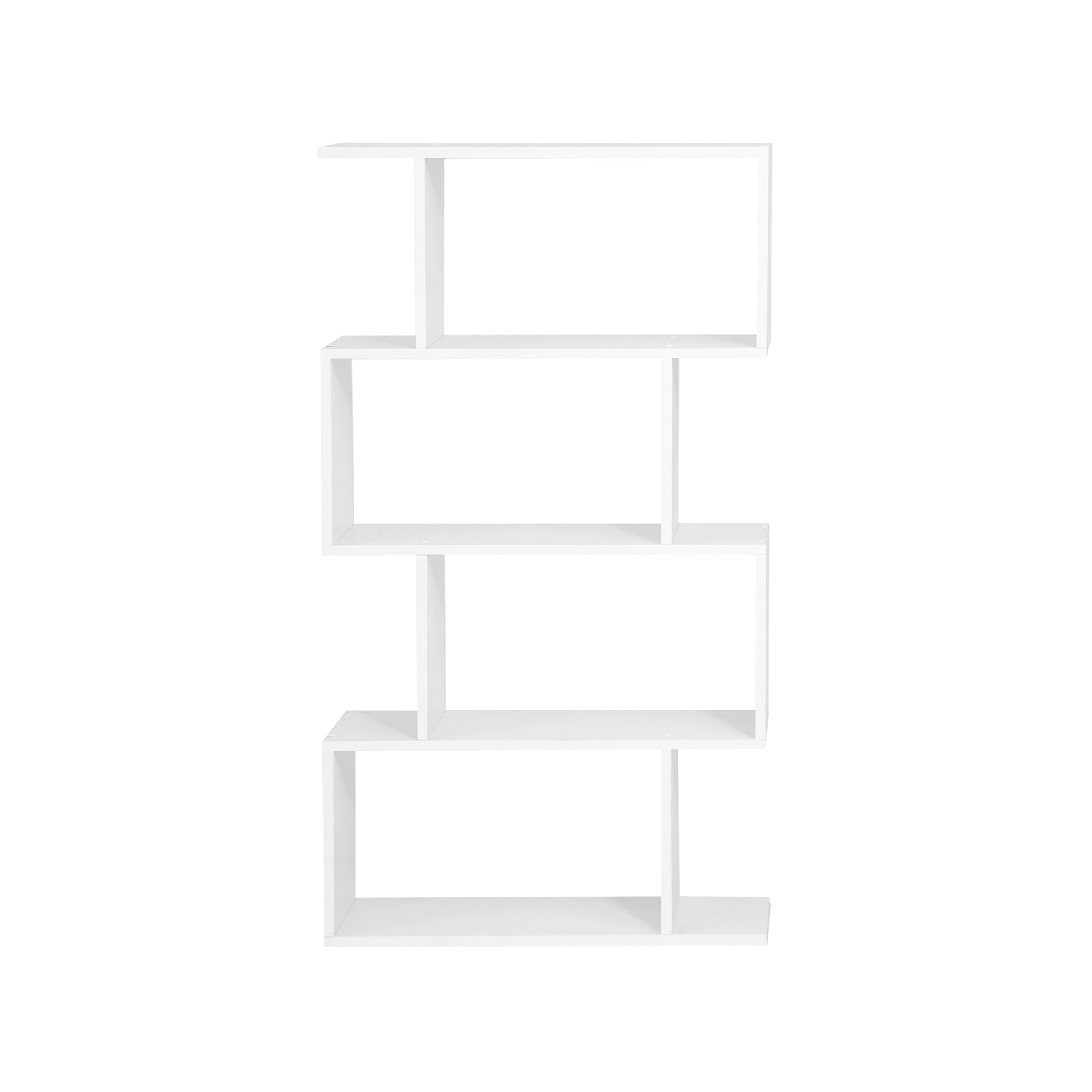 Bücherregal mit 4 Fächern Weiß