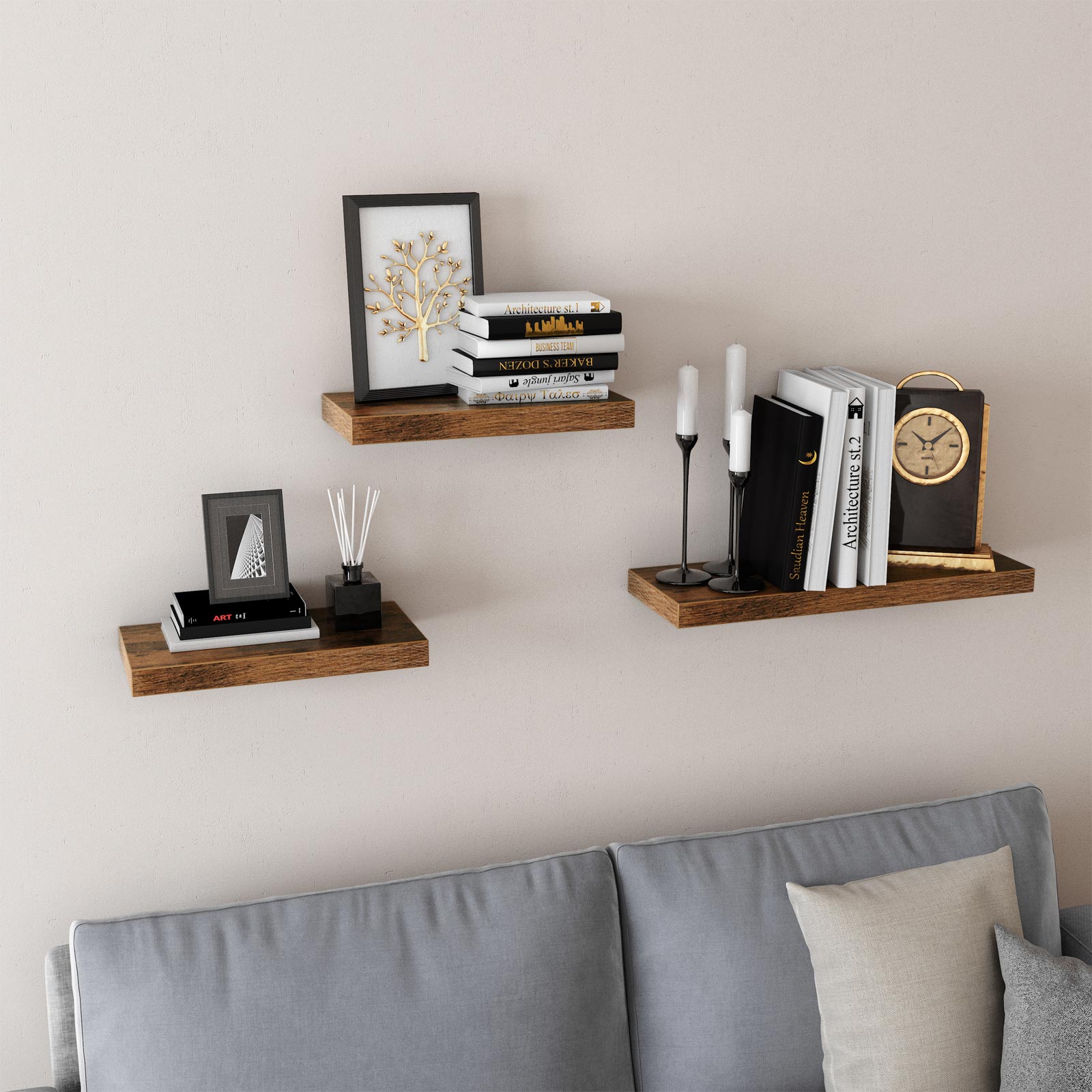 Wandboard 80 cm Holzoptik Vintage