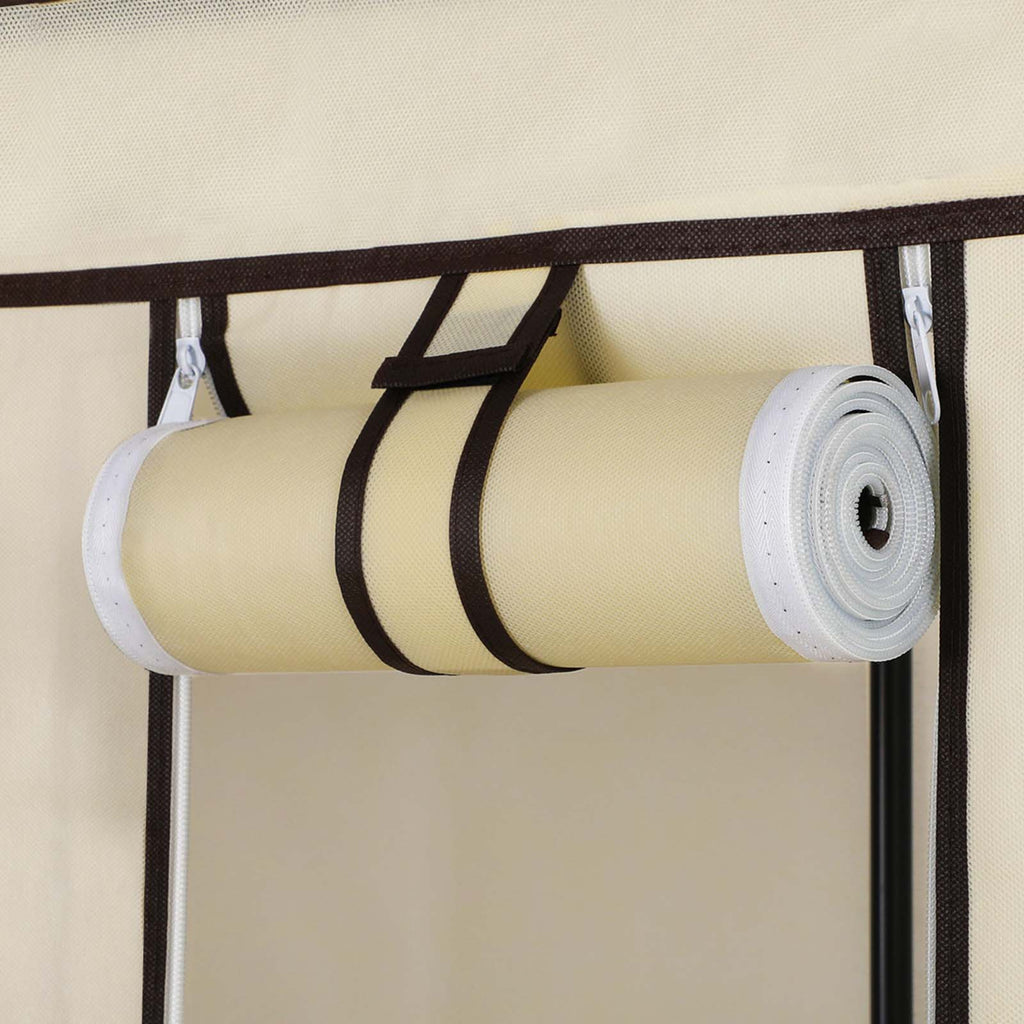 Stoffschrank mit Rolltüren Beige