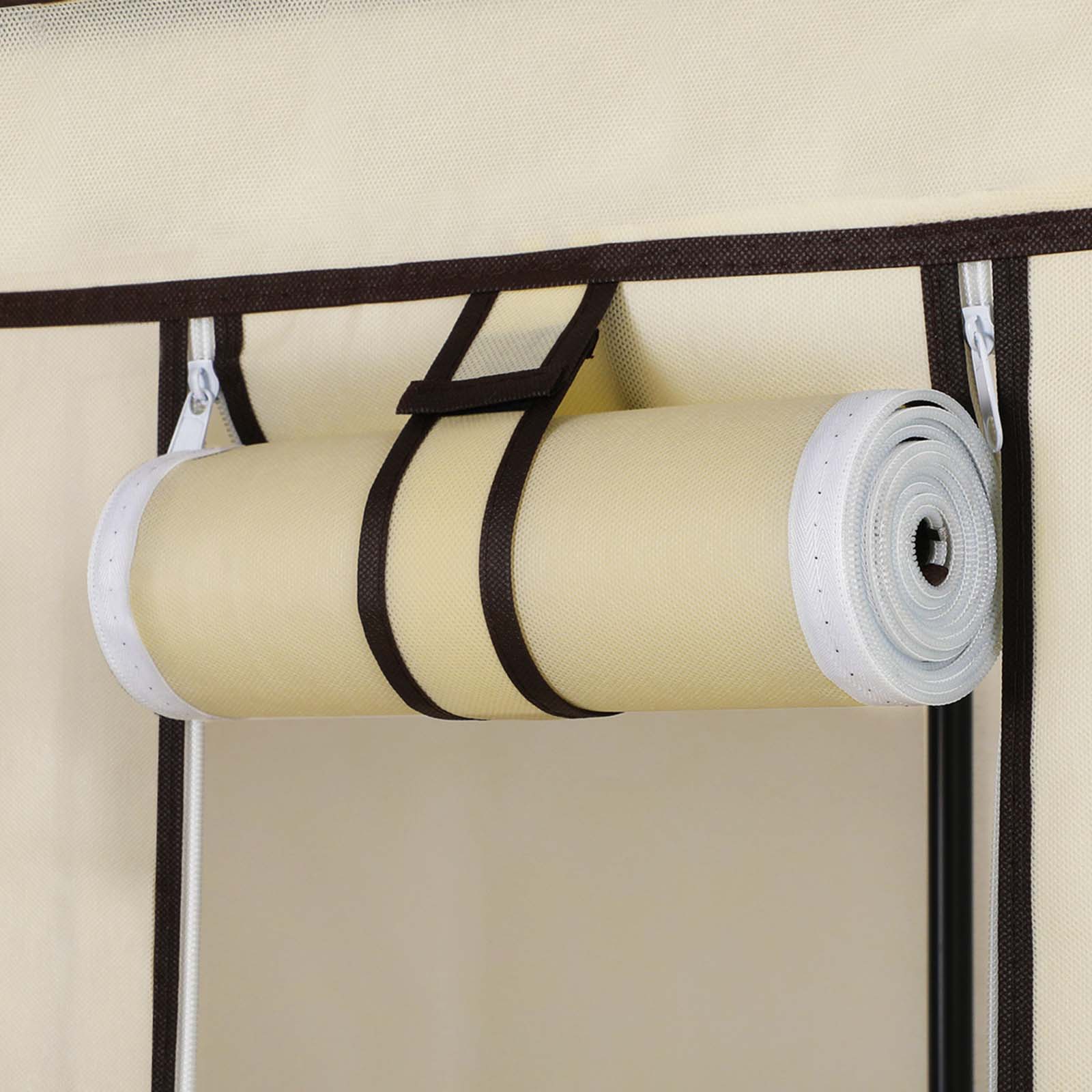 Stoffschrank mit Rolltüren Beige