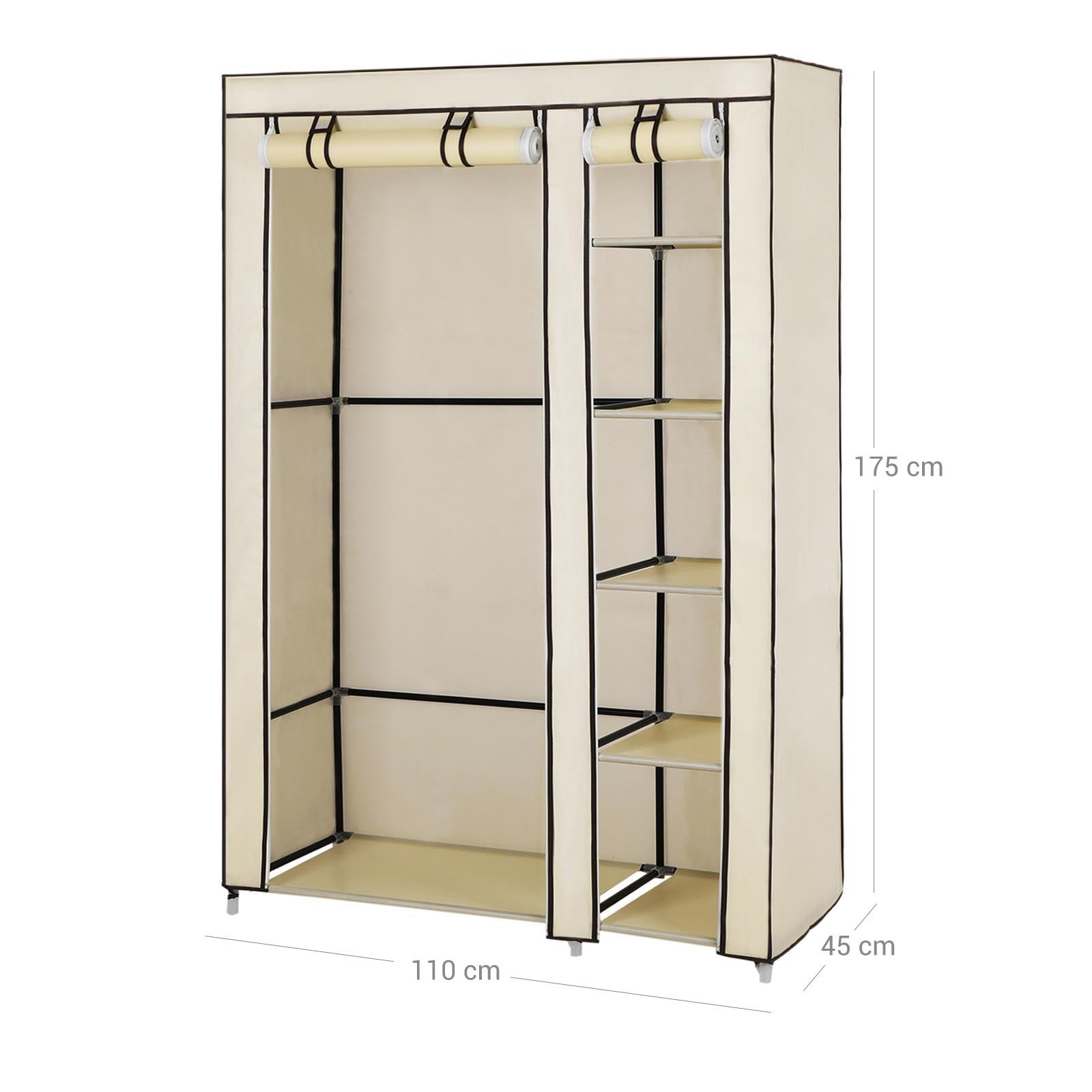 Stoffschrank mit Rolltüren Beige