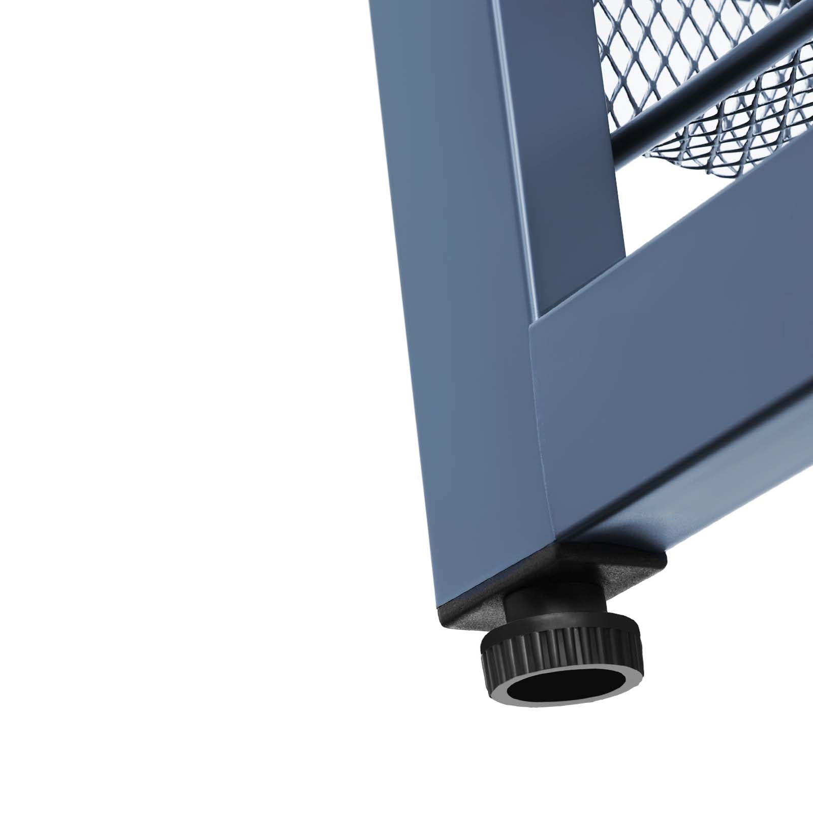 Schuhregal 3 Gitterablagen Blau