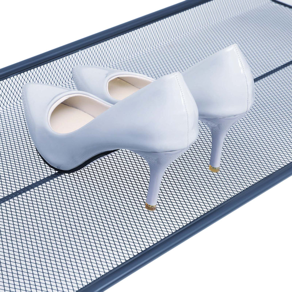 Schuhregal 3 Gitterablagen Blau