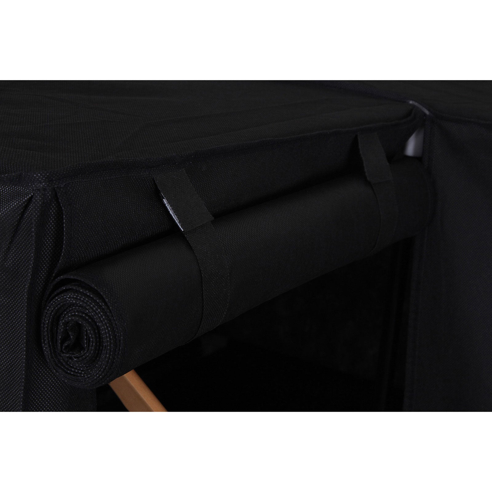 Eck-Kleiderschrank Stoff Schwarz