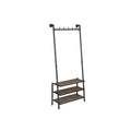 Schräge Garderobe Schwarz-Braun