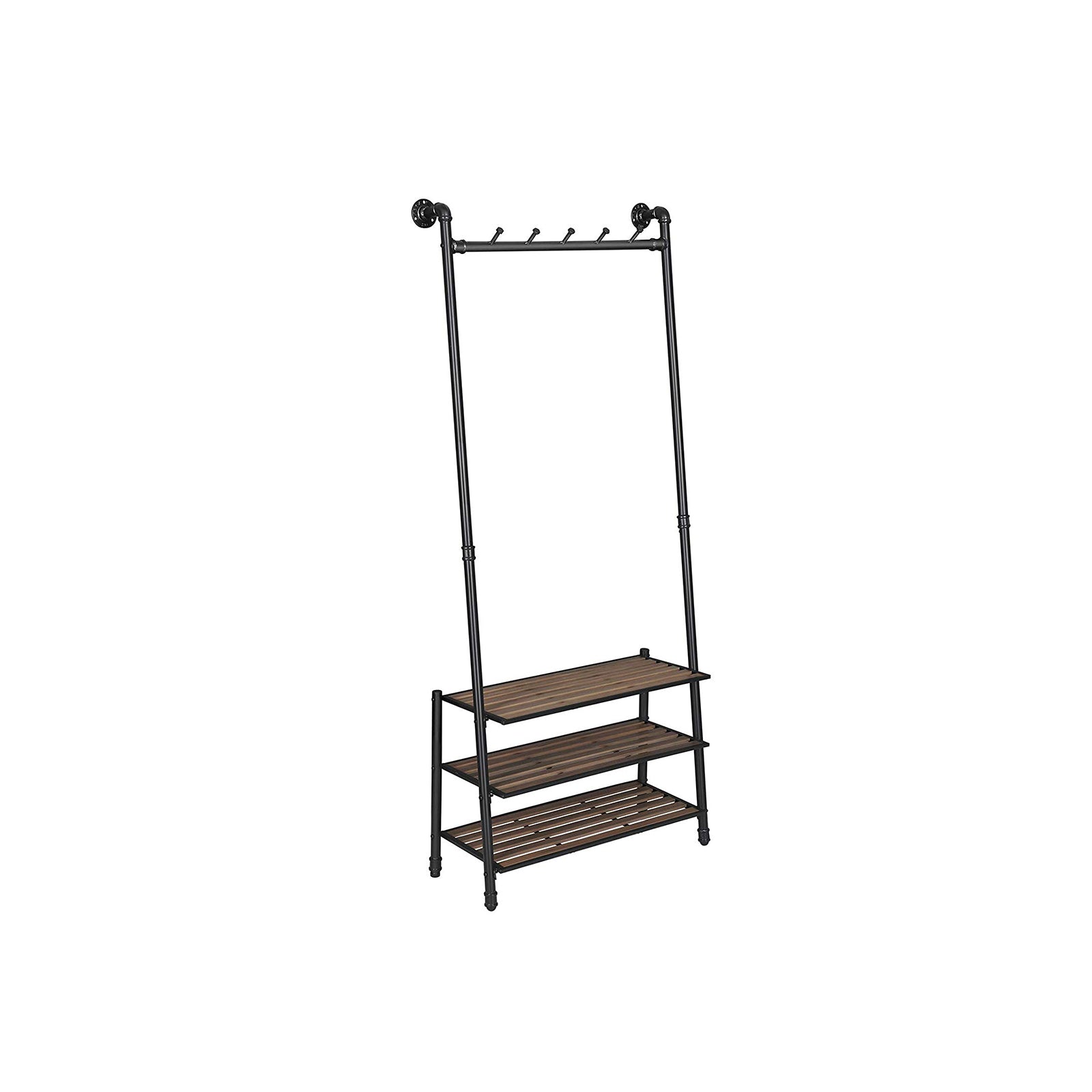 Schräge Garderobe Schwarz-Braun