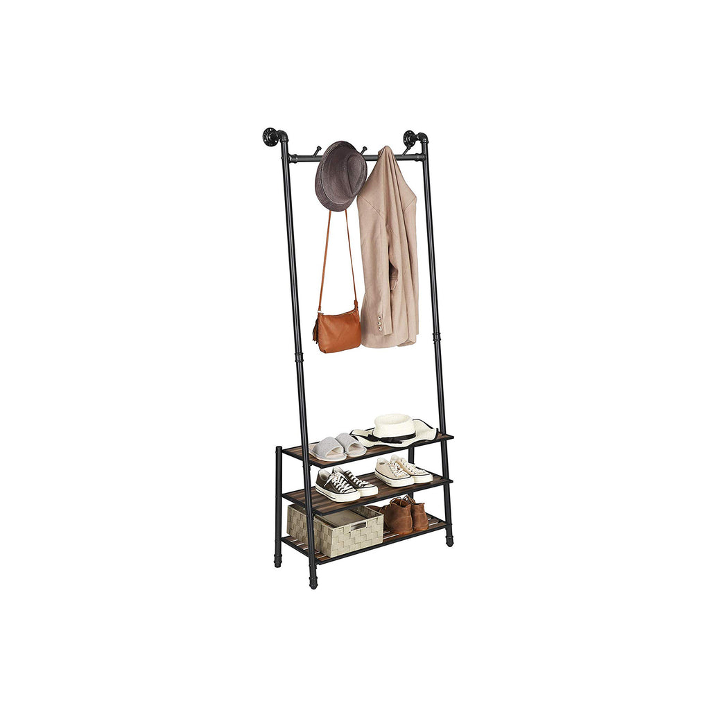 Schräge Garderobe Schwarz-Braun
