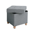 Faltbarer Sitzhocker mit Stauraum