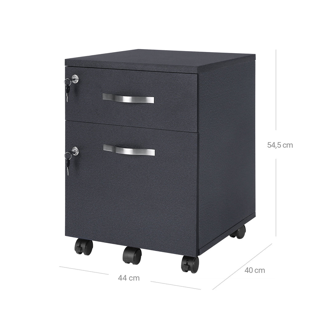 Abschließbarer Rollcontainer Schwarz