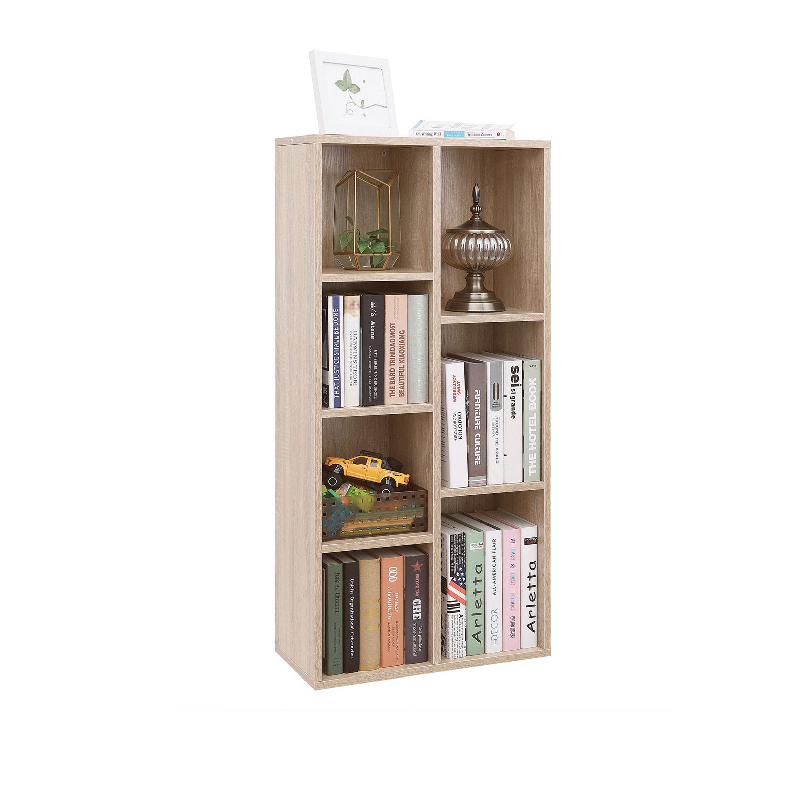 Schlichtes Bücherregal 7 Fächer