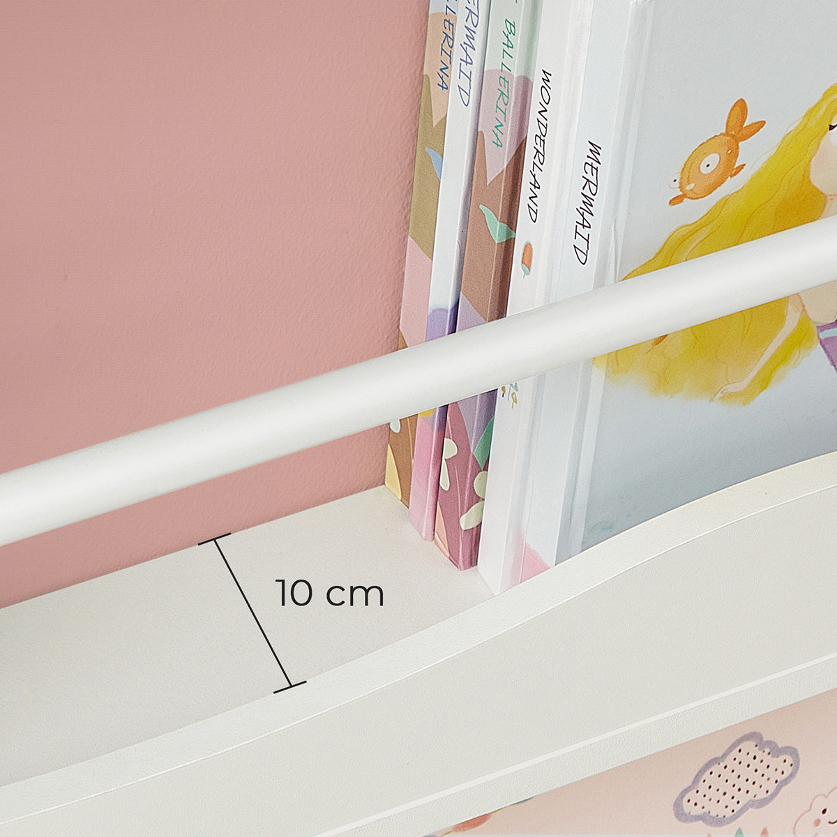 Bücherregal mit 4 Regalebenen Weiß