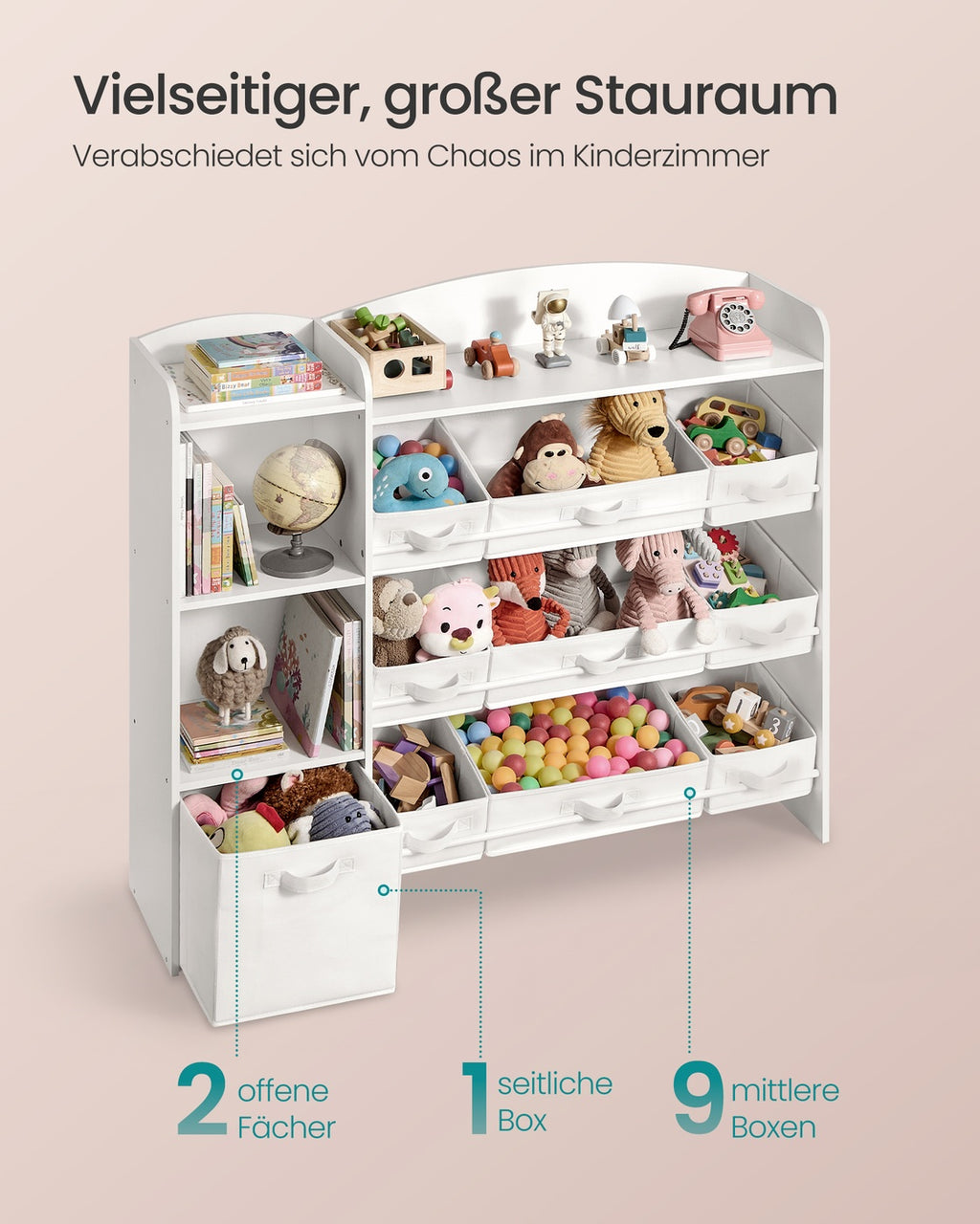 Kinderregal, Spielzeug Aufbewahrung, Spielzeugregal, Montessori Regal