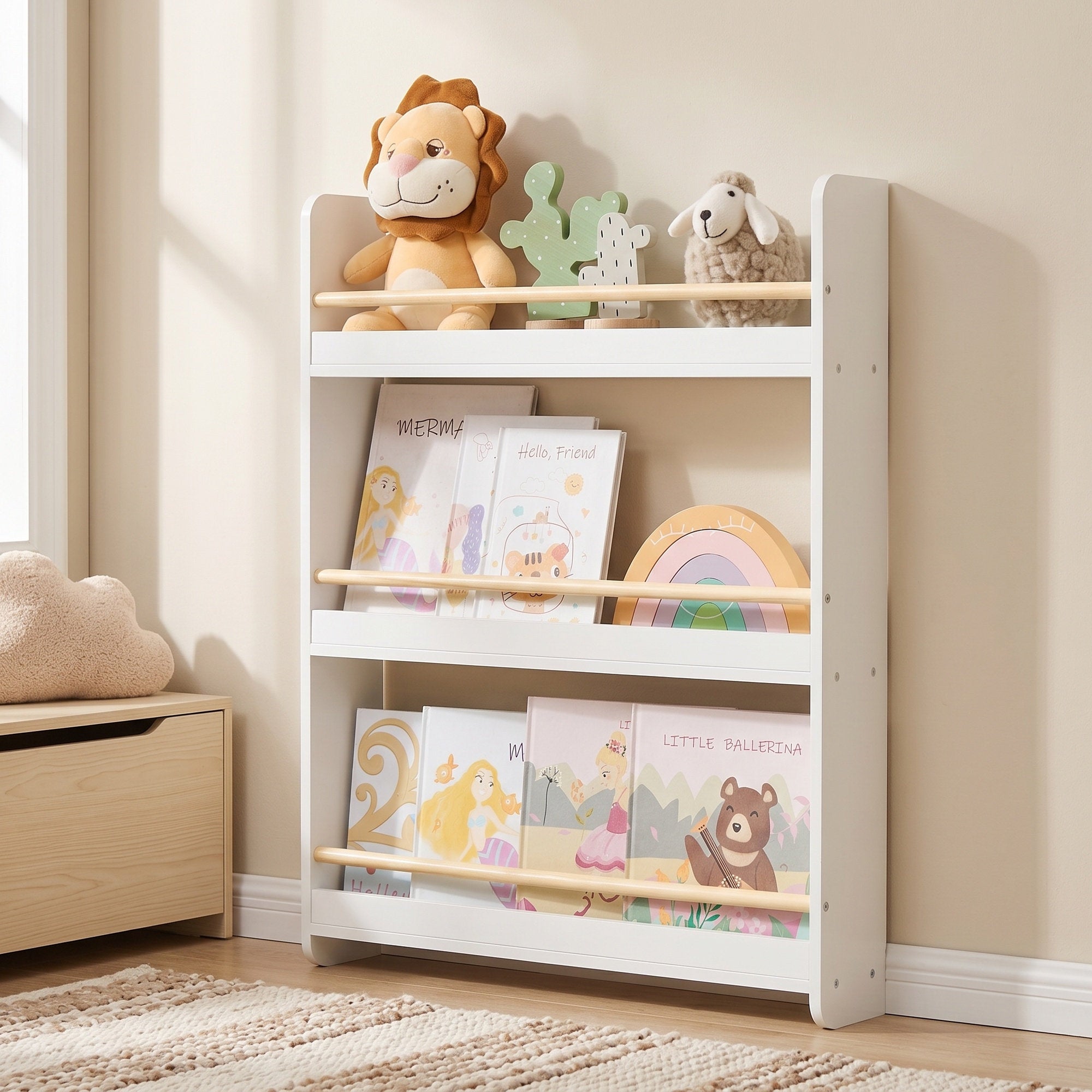 Bücherregal, Kinderregal, 3 Ebenen