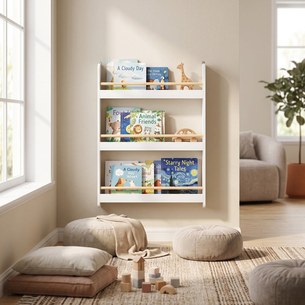 Bücherregal, Kinderregal, 3 Ebenen