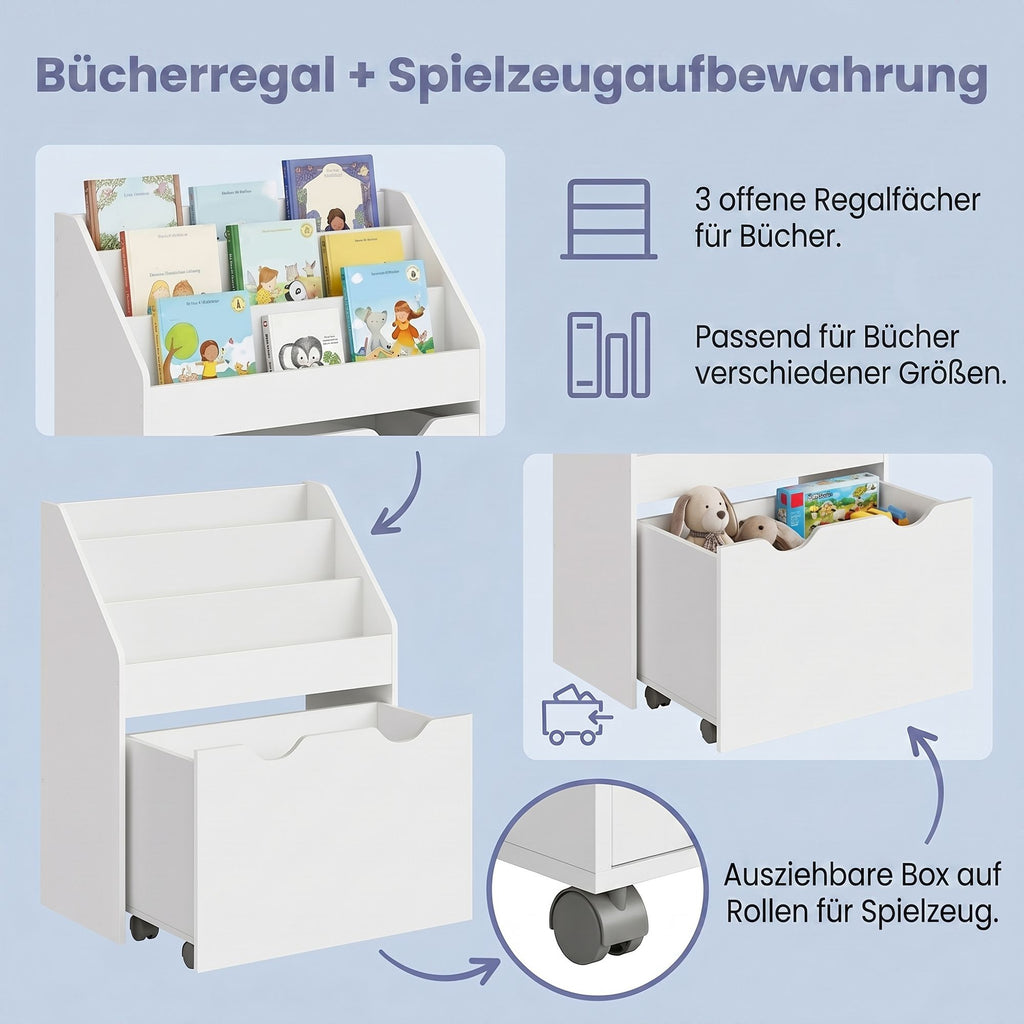 Bücherregal, Regal, mit 3 Regalebenen