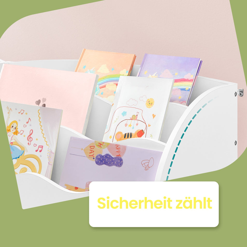 Bücherregal, Regal, mit 2 Aufbewahrungsboxen