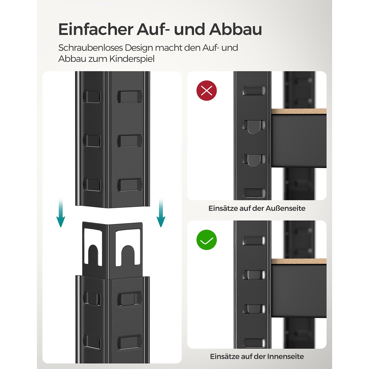 Regal mit Stahlgestell schwarz