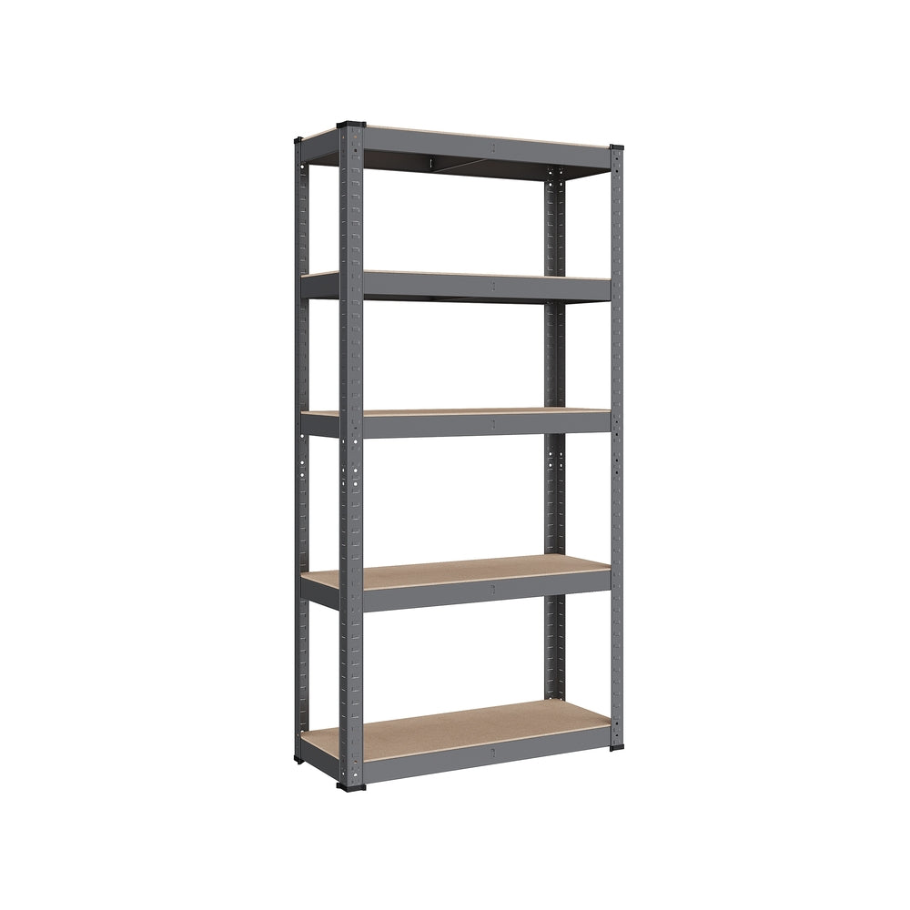 Schwerlastregal mit 5 verstellbaren Ablagen 30 x 75 x 150 cm grau