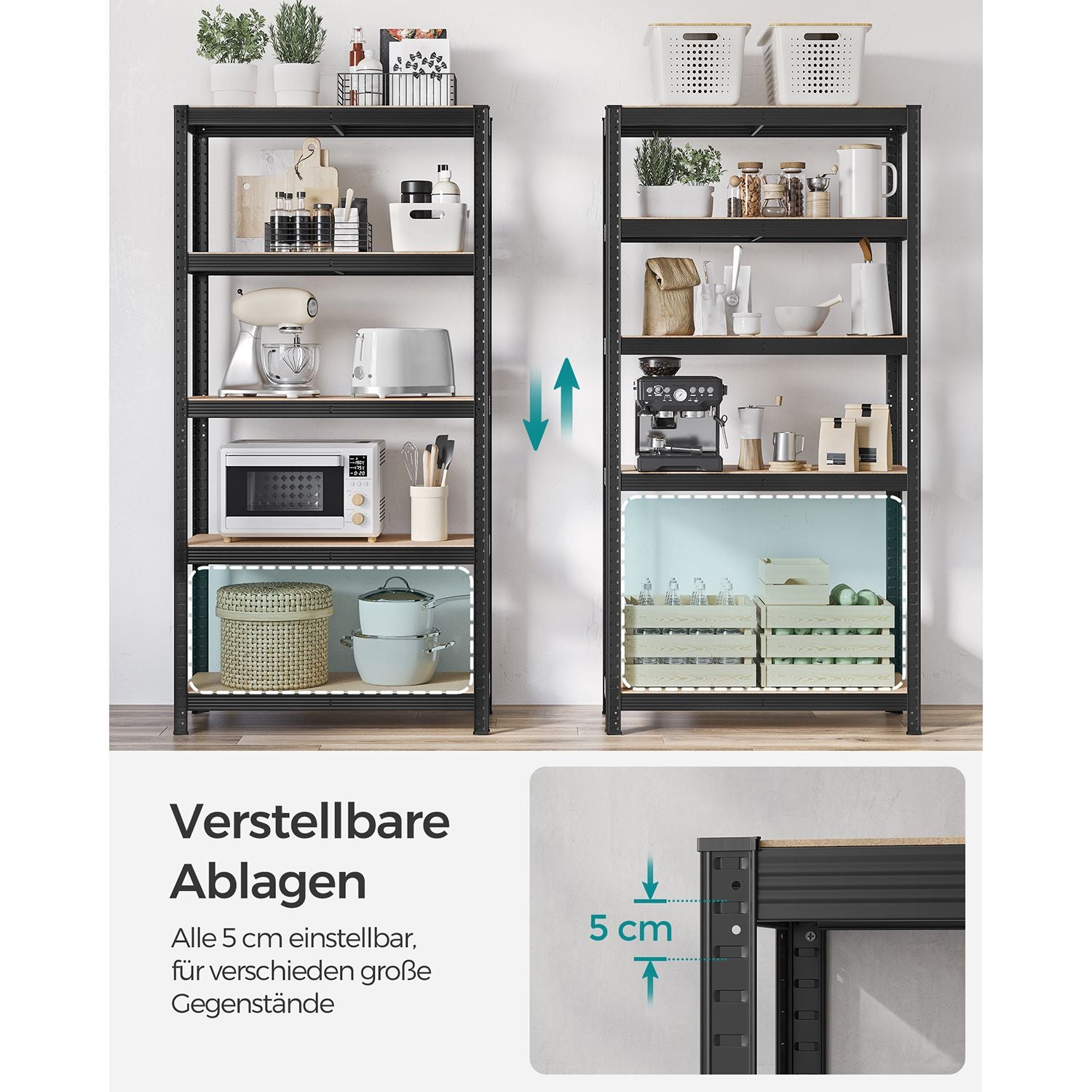 Lagerregale 2er Set 180 x 90 x 40 cm
