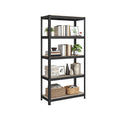 Standregal verstellbar mit 5 Ablagen 40 x 90 x 180 cm Greige-schwarz