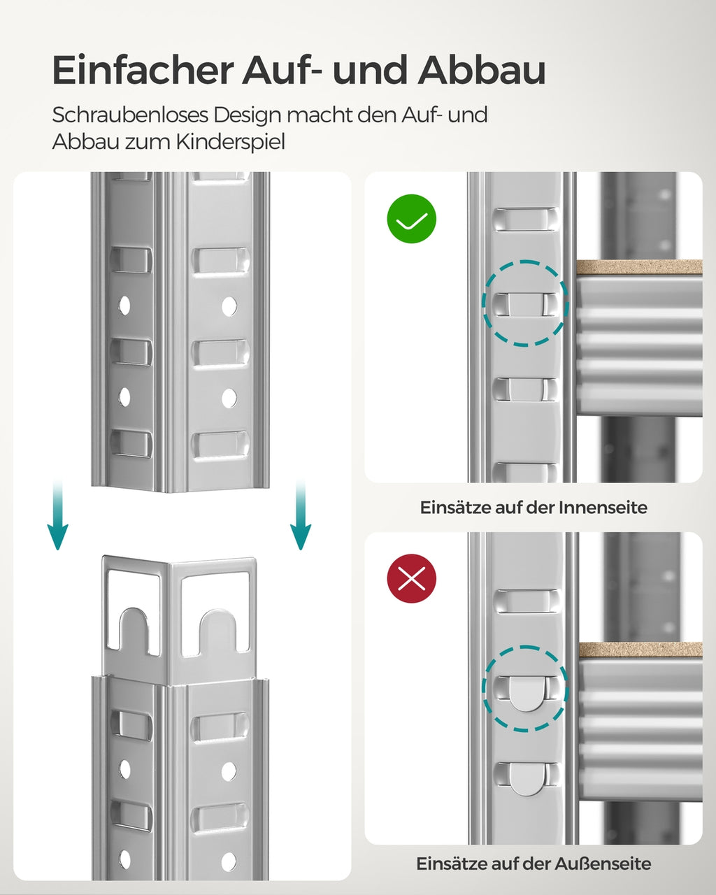 Lagerregale 2er Set Silber