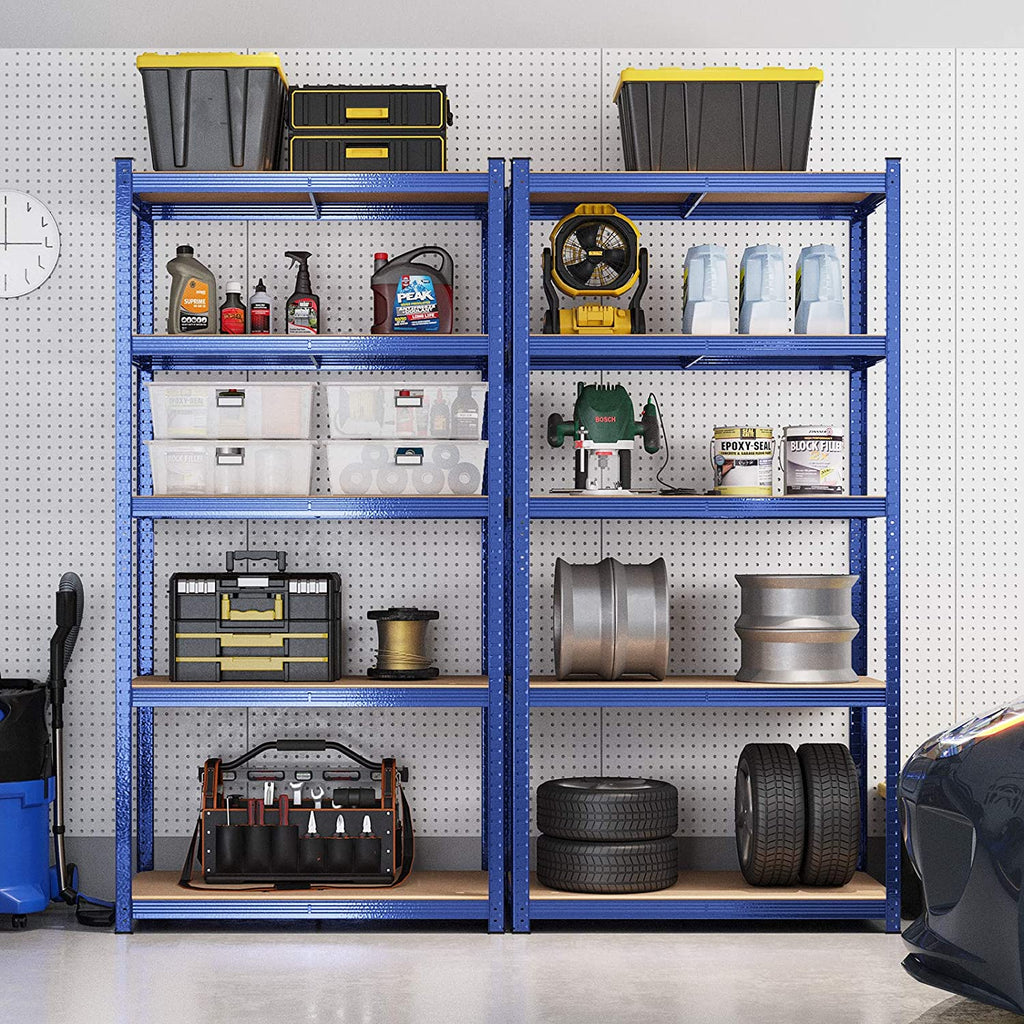 Lagerregale 2er Set 180 x 90 x 40 cm blau