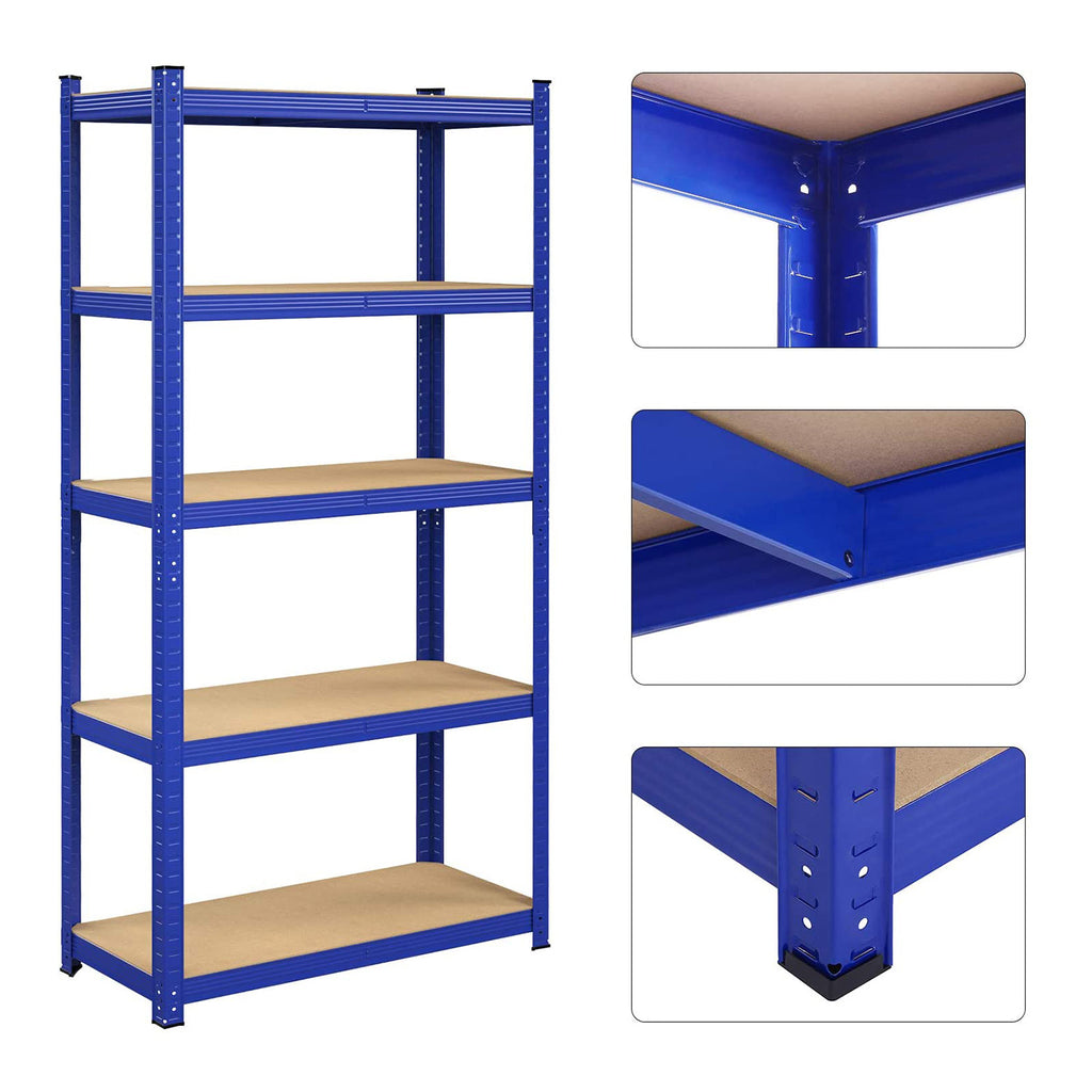 Lagerregale 2er Set 180 x 90 x 40 cm blau