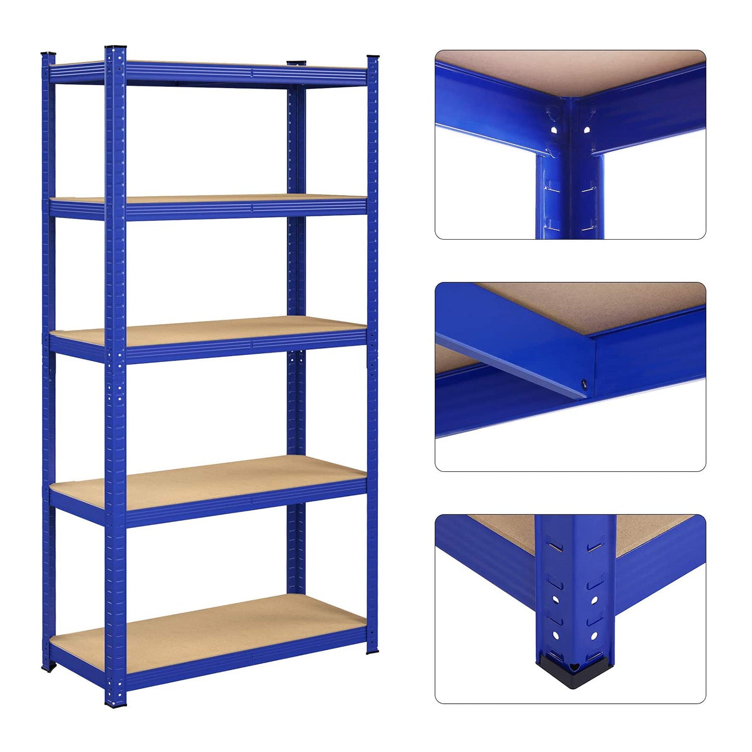 Lagerregale 2er Set 180 x 90 x 40 cm blau