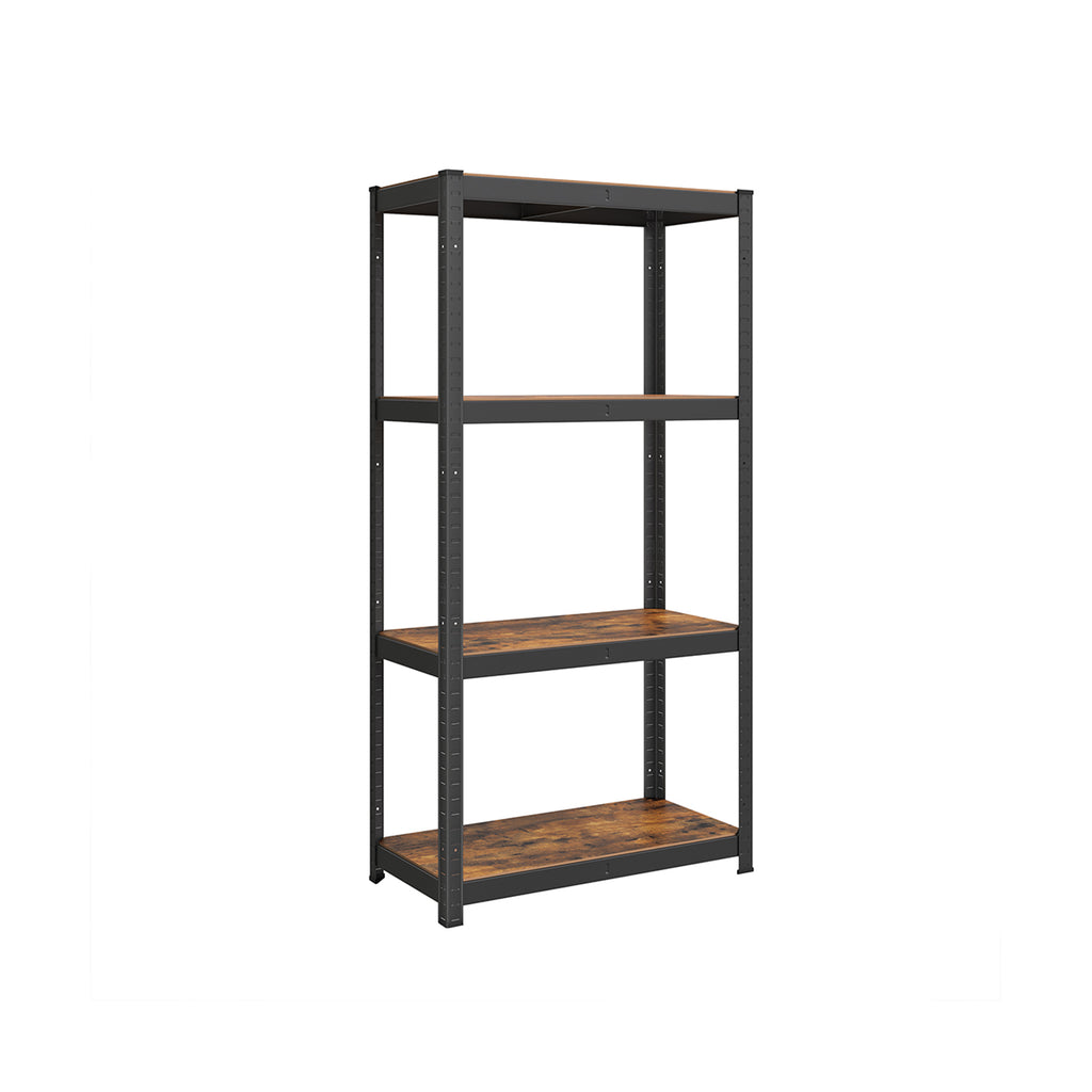 Standregal verstellbar mit 4 Ablagen 40 x 80 x 160 cm vintagebraun-schwarz