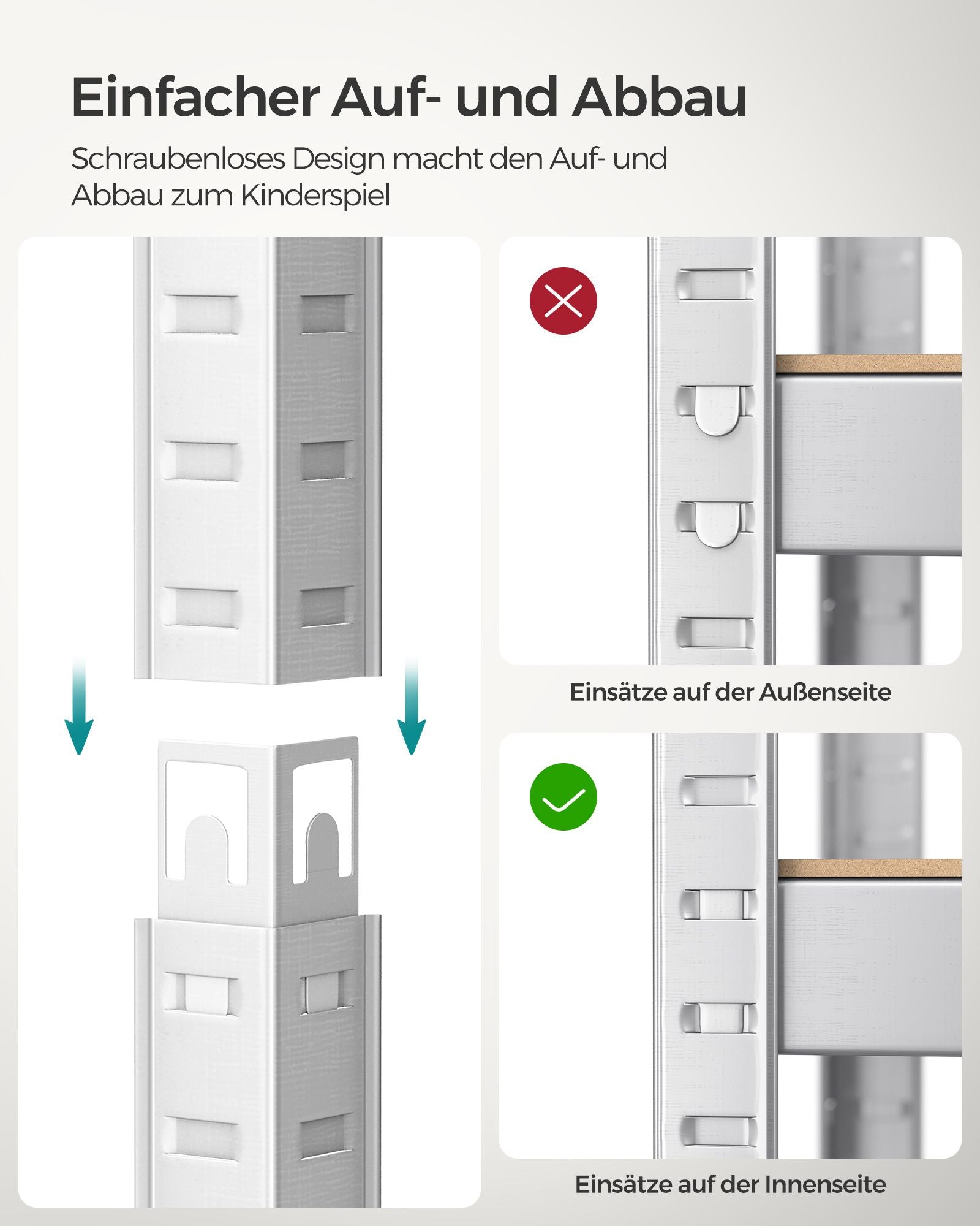 Schwerlastregal 2er Set verstellbare Ablagen silbern