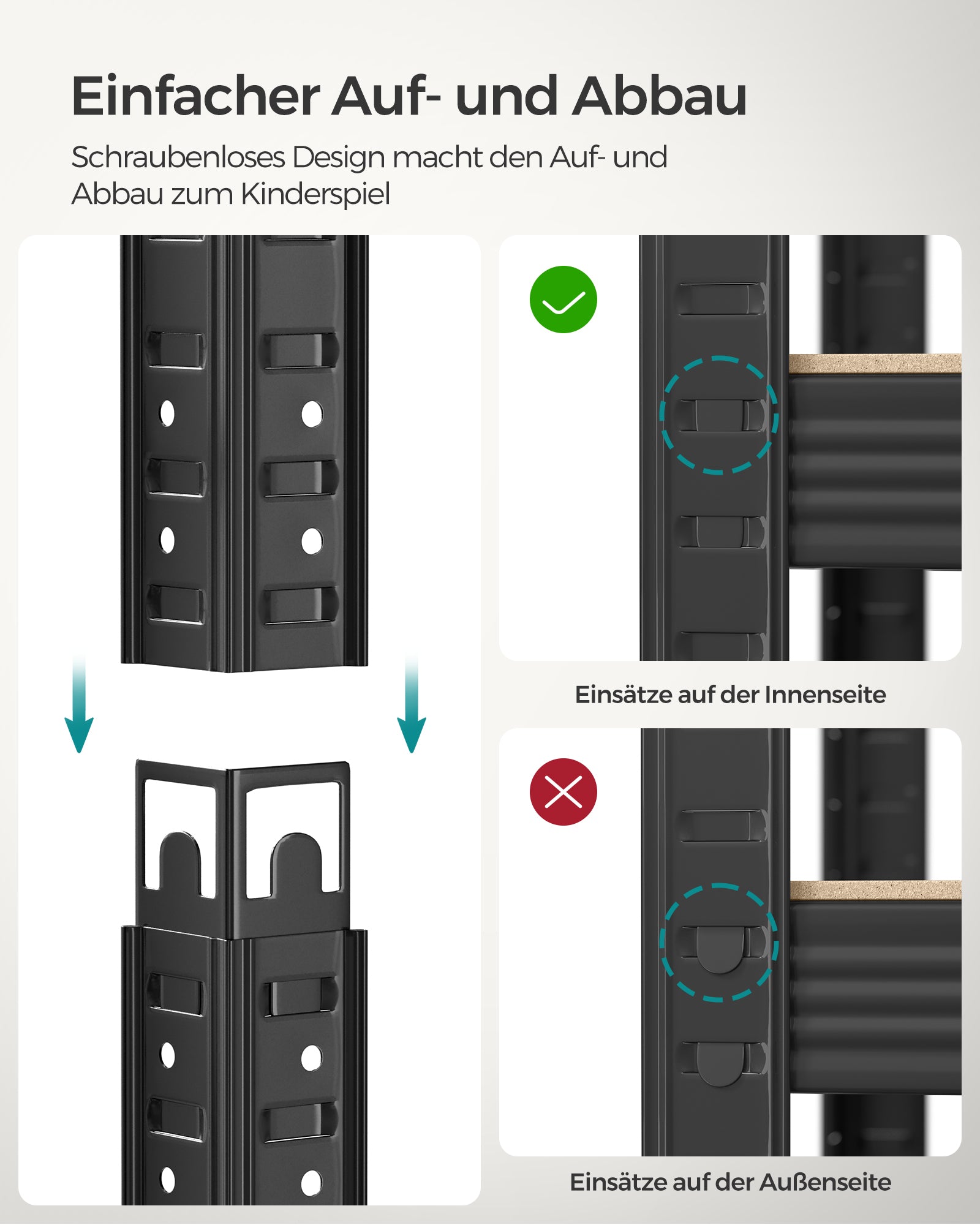 Lagerregal 200 x 100 x 50 cm schwarz
