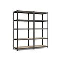 Lagerregale  2er Set, 200 x 100 x 50 cm schwarz