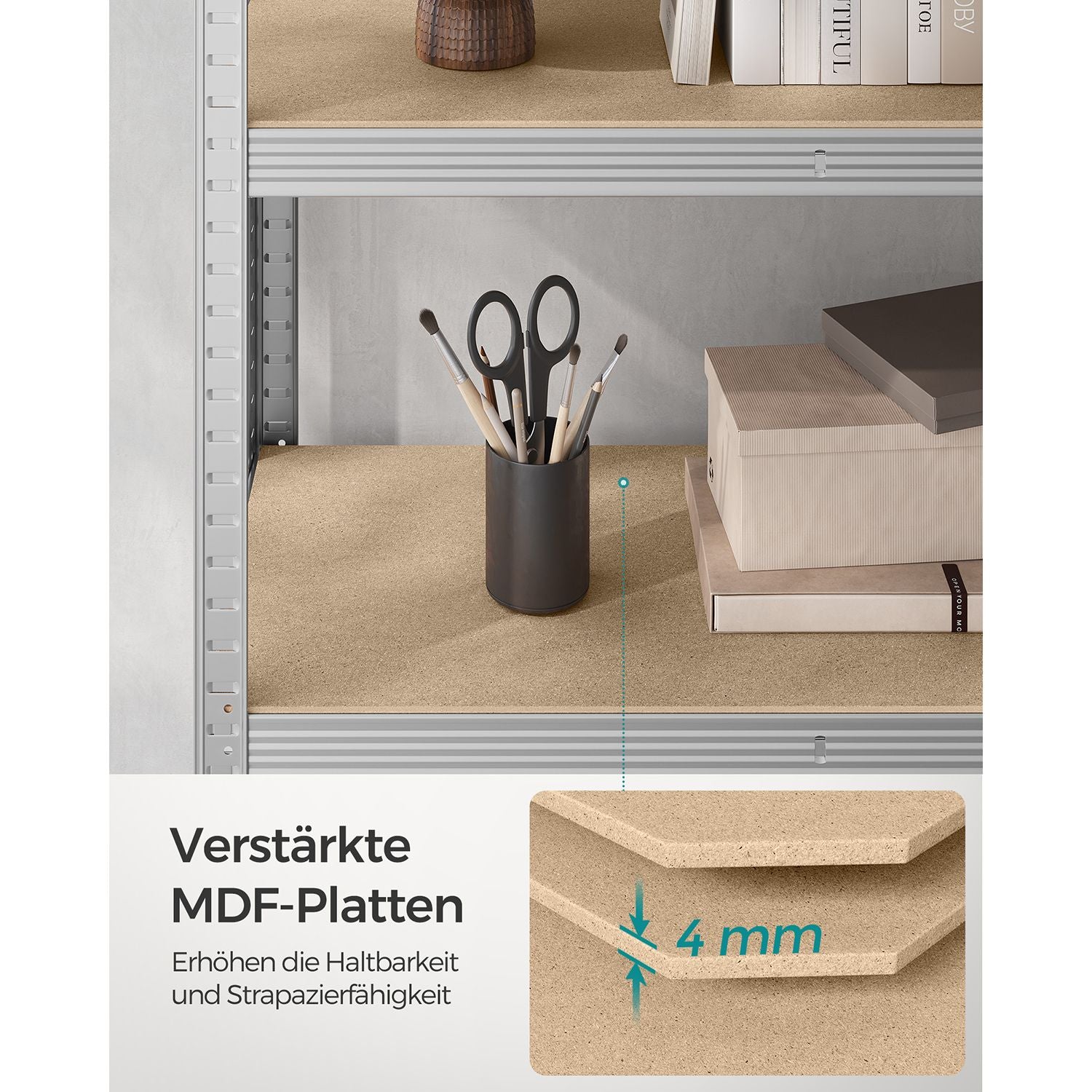 Lagerregale 2er Set, 200 x 100 x 50 cm silbern