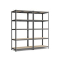 2er Set Lagerregal 200 cm hoch grau