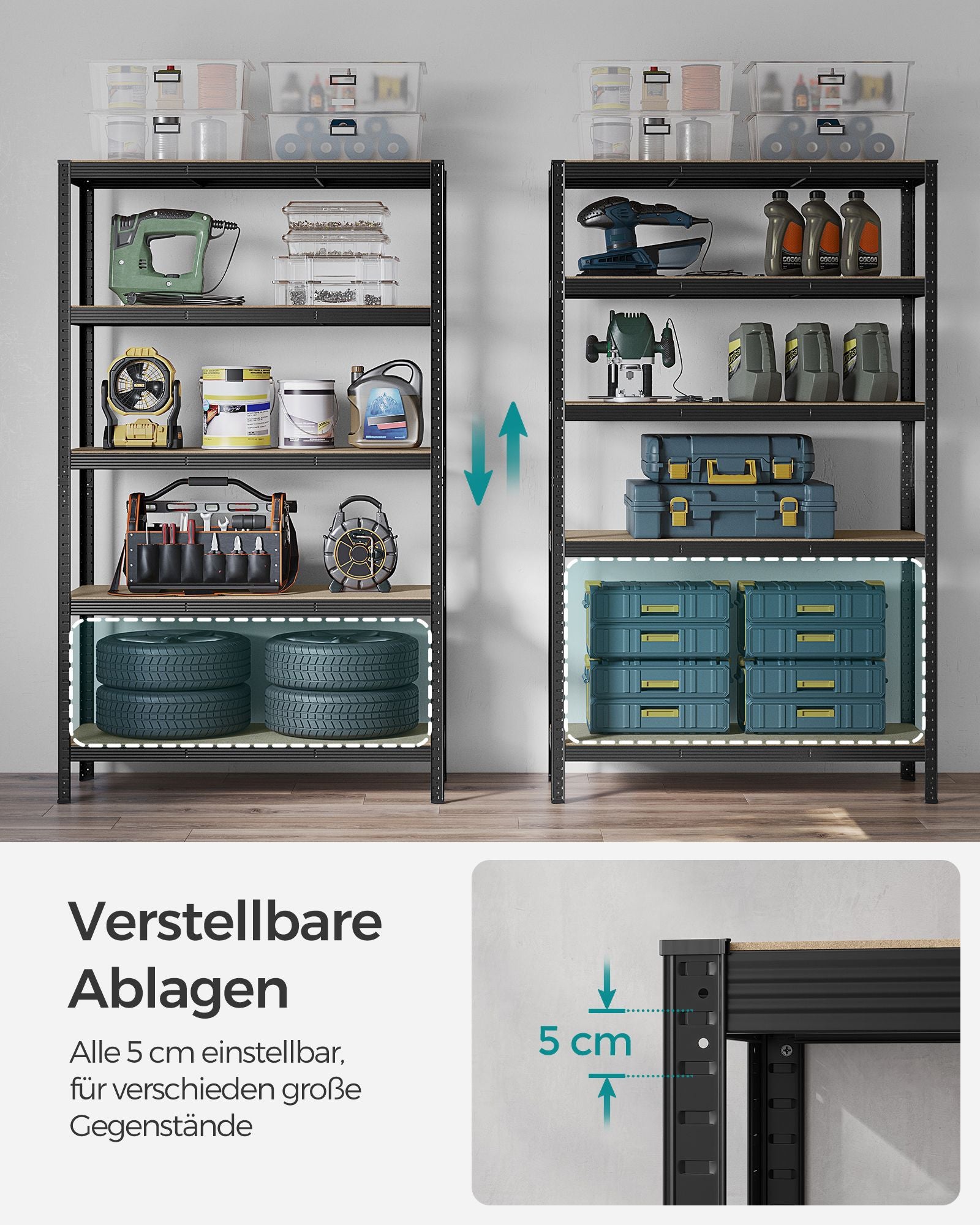 Schwerlastregal mit 5 Ebenen