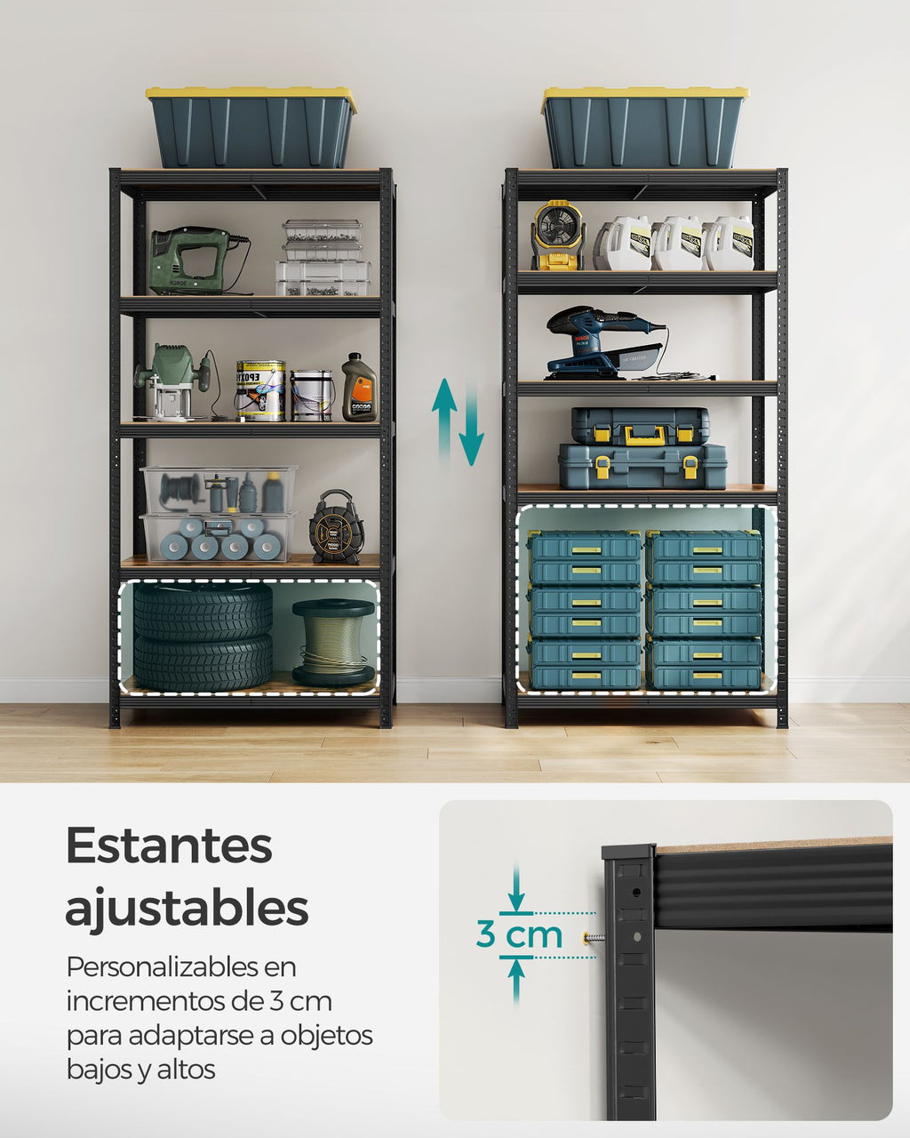 Standregal mit 5 Ablagen in Industrie-Design